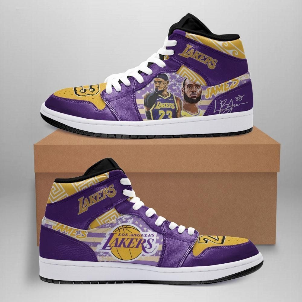 Los Angeles Lakers 2 Shoes Air Jd Retro Sneakers V2342