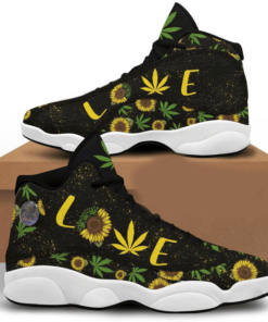 Love Weed Sunflower Air Jd13 Sneaker Shoes VJD914