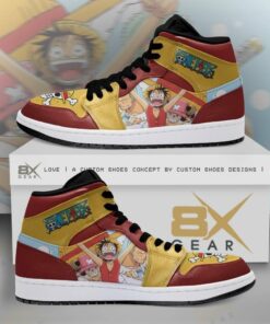 Luffy With Best Friends Op Anime Shoes Air Jd Retro Sneakers V2375