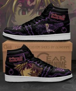 Meliodas Demon Seven Deadly Sins Anime Shoes Air Jd Retro Sneakers V2433