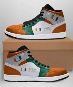 Miami Hurricanes American Football Custom Shoes Air Jd Retro Sneaker V2450