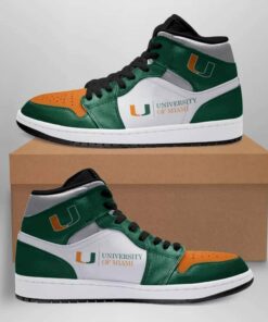 Miami Hurricanes American Football Custom Shoes Air Jd Retro Sneaker V2452