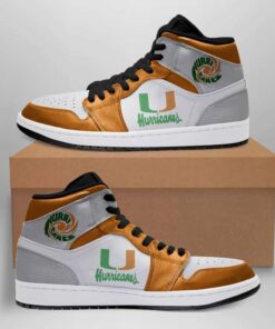 Miami Hurricanes American Football Custom Shoes Air Jd Retro Sneaker V2454