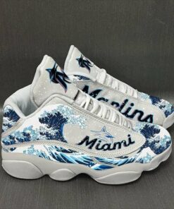 Miami Marlins Baseball Mlb Air Jd13 Sneaker Shoes VJD854