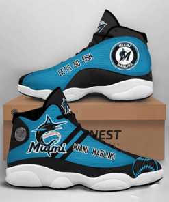 Miami Marlins Football Mlb Team Air Jd13 Sneaker Shoes VJD796