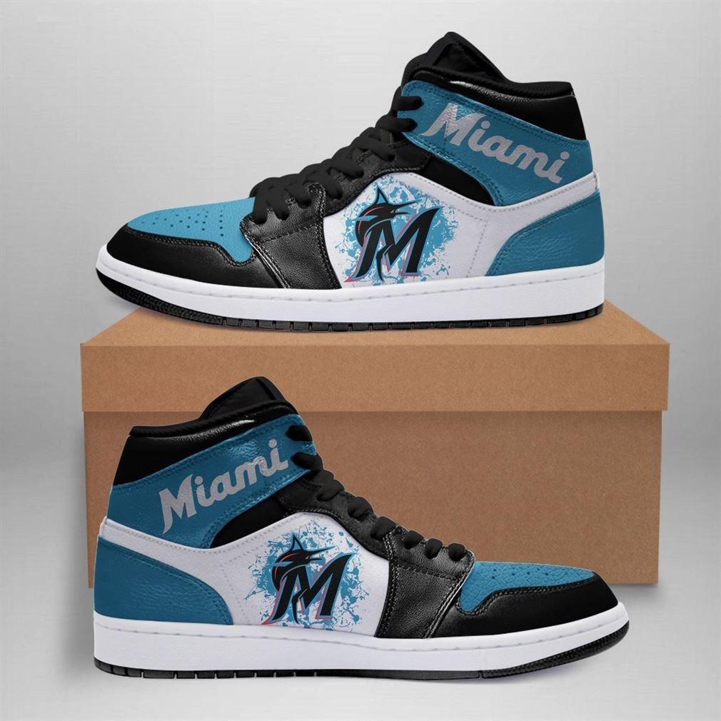 Miami Marlins MLB Custom Shoes Air Jd Retro Sneaker V2467