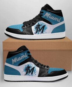 Miami Marlins MLB Custom Shoes Air Jd Retro Sneaker V2467