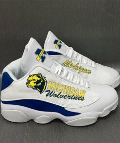 Michigan Wolverines Football Ncaaf Teams Air Jd13 Sneaker Shoes VJD64