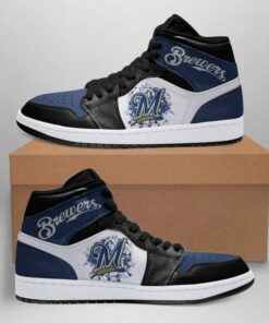 Milwaukee Brewers 2 Mlb Shoes Air Jd Retro Sneakers V2485