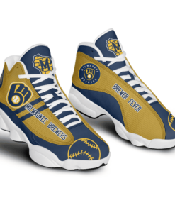 Milwaukee Brewers Mlb Baseball Air Jd13 Sneaker Shoes VJD168