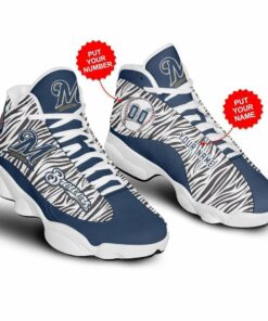 Milwaukee Brewers Mlb Baseball Air Jd13 Sneaker Shoes VJD525