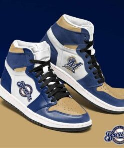 Milwaukee Brewers Mlb Baseball Shoes Air Jd Retro Sneakers V2487