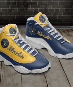 Milwaukee Brewers Mlb Teams Football Air Jd13 Sneaker Shoes VJD91