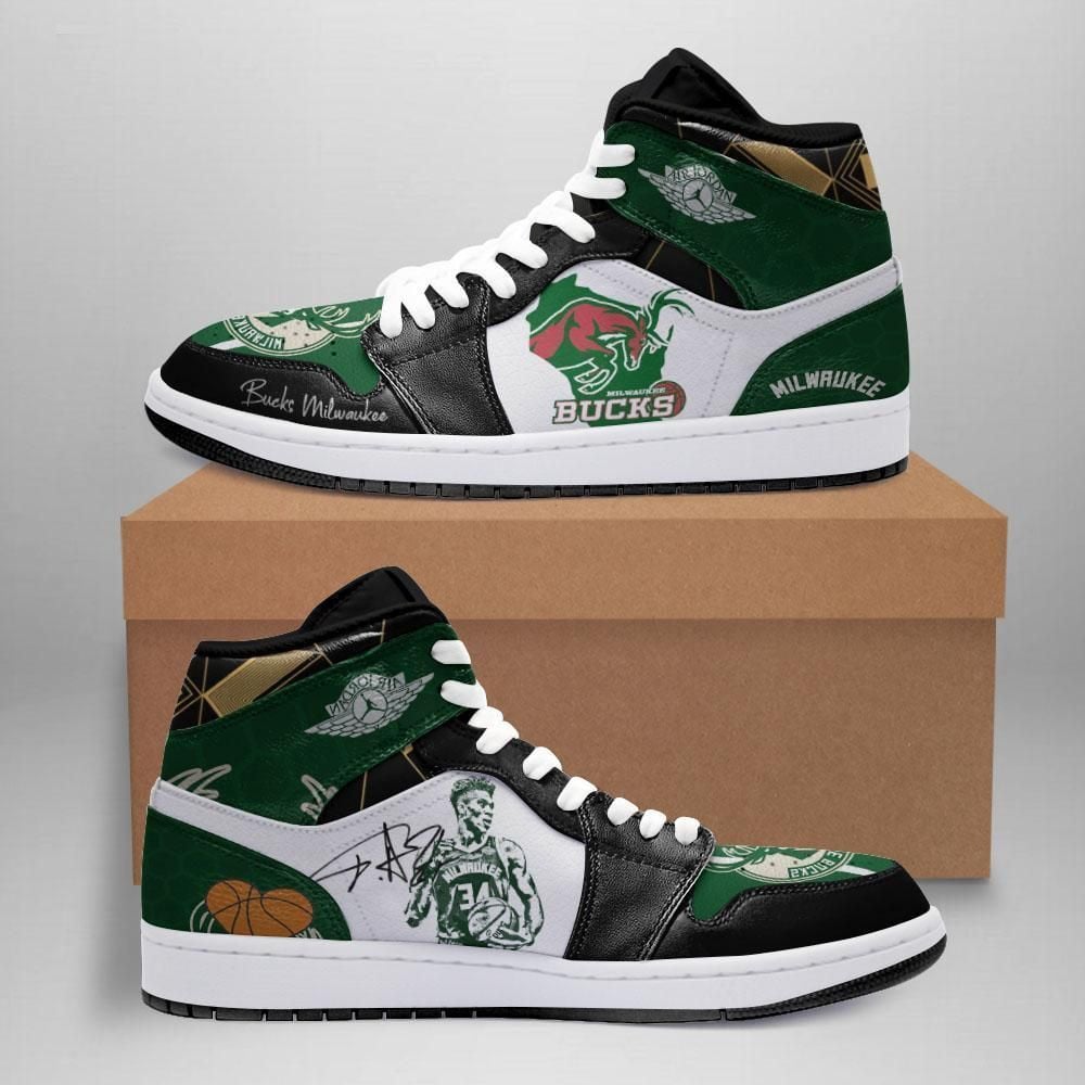 Milwaukee Bucks Nba Shoes Air Jd Retro Sneakers V2498