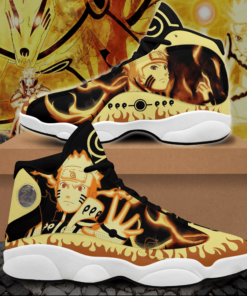 Naruto Kurama Mode Naruto Custom Anime Air Jd13 Sneaker Shoes VJD263