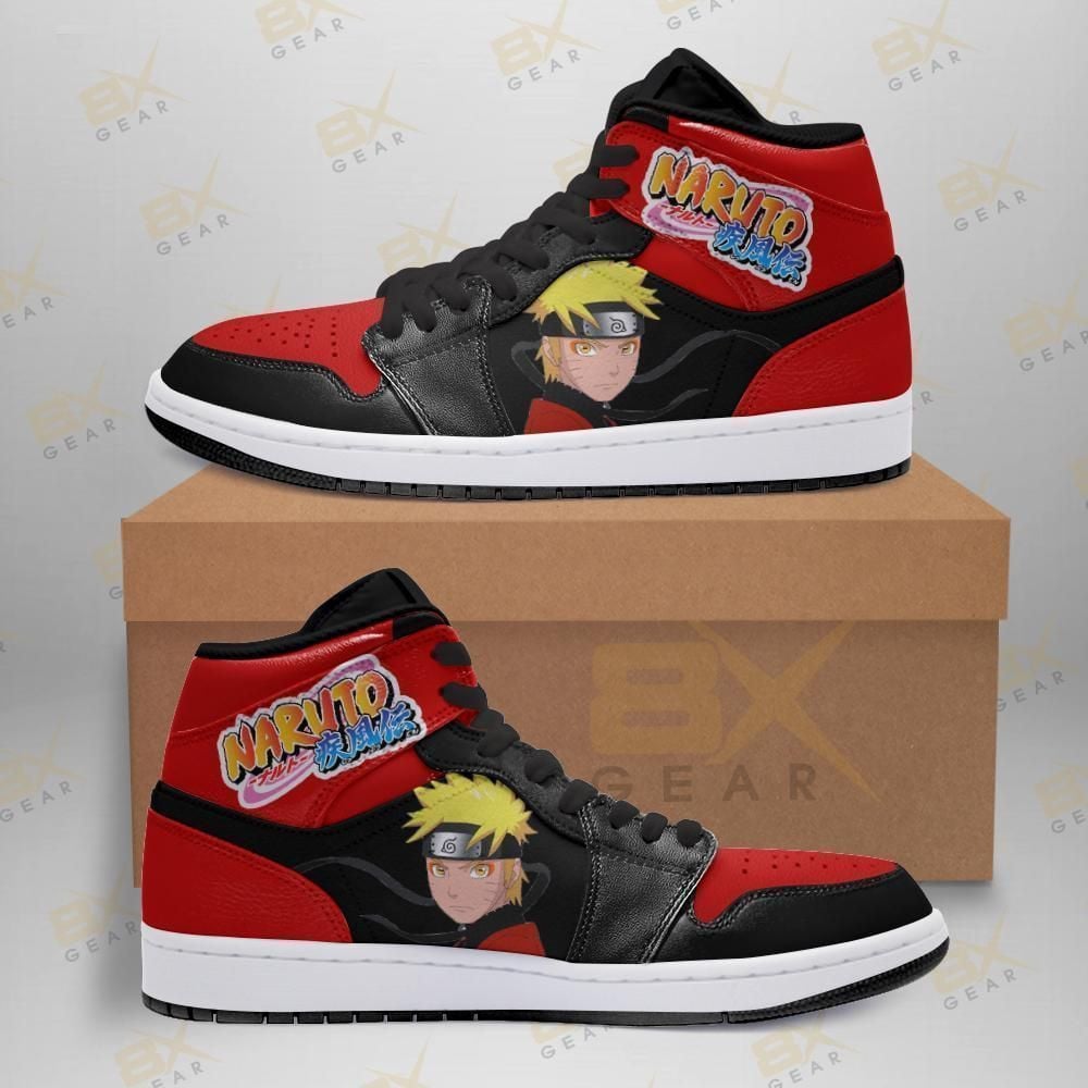 Naturo Shoes Seningan Fox Eyes Anime Sneakers Shoes Air Jd Retro Sneakers V2760