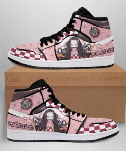 Nezuko Boots J1 Costume Demon Slayer Anime Custom Shoes Air Jd Retro Sneakers V2917