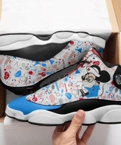 Nurse Mickey Mouse Disney Retro Air Jd13 Sneaker Shoes VJD725