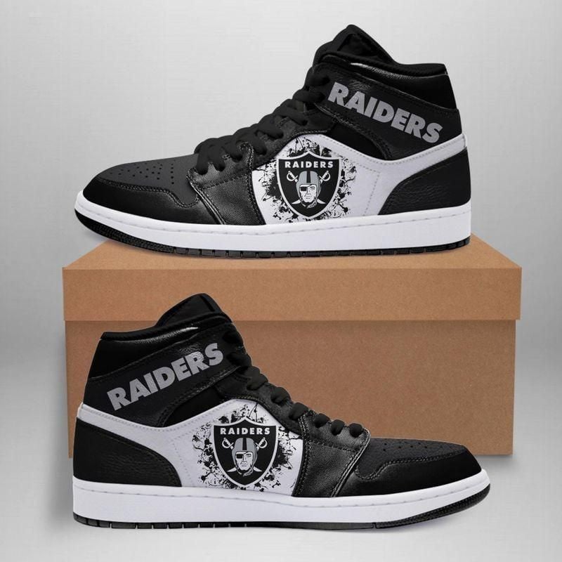 Oakland Raiders Men Unique Football Custom Shoes Air Jd Retro Sneakers V2989