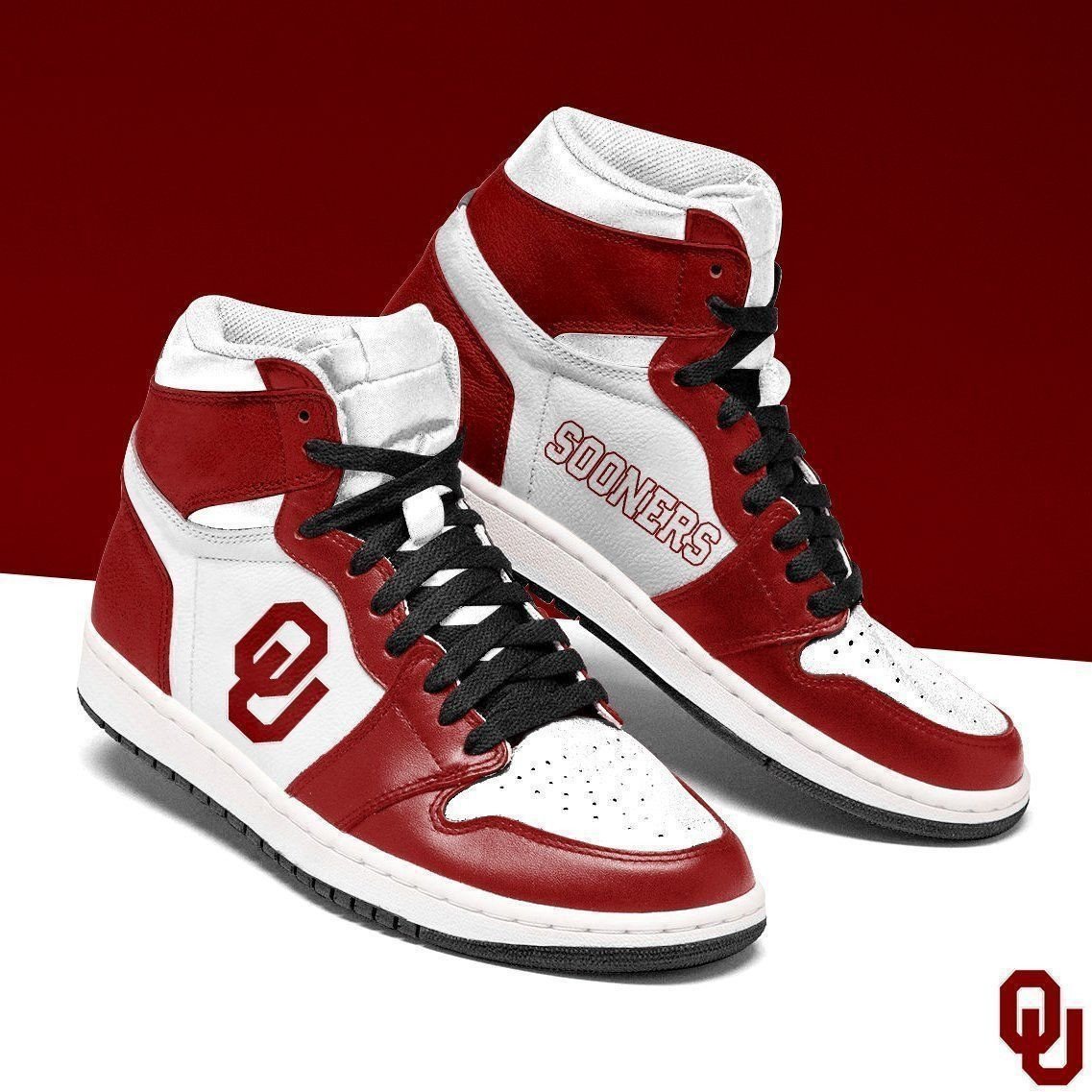 Oklahoma Sooners Ncaa Men Unique Oklahoma Sooners Football Custom Shoes Air Jd Retro Sneakers V3031