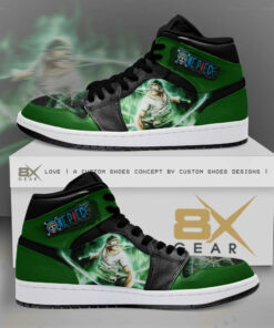 One Piece Zoro Blue Anime Shoes Air Jd Retro Sneaker V3057