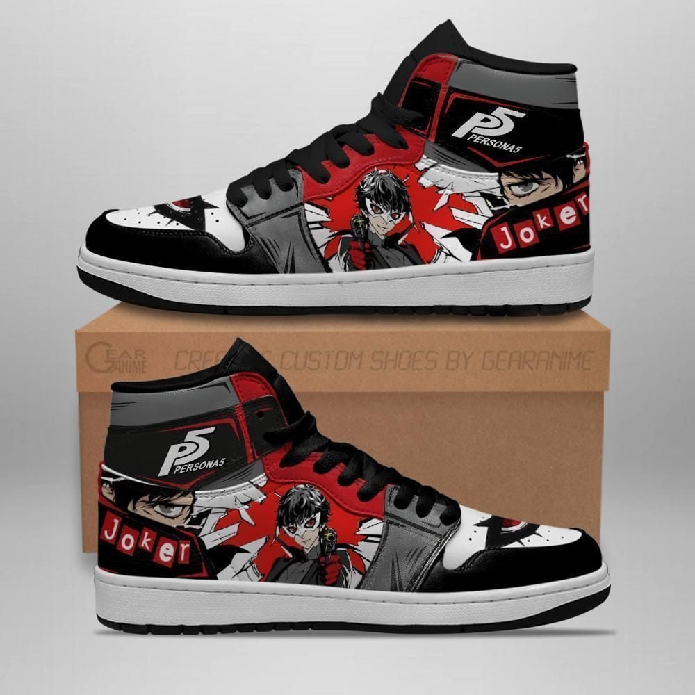 Persona 5 Joker Ren Amamiya Anime Shoes Air Jd Retro Sneakers V3086