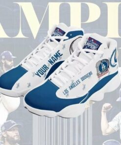 Personalized Champions Los Angeles Dodgers Football Mlb Air Jd13 Sneaker Shoes VJD546