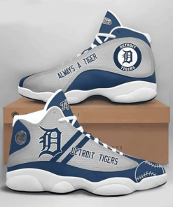 Personalized Detroit Tigers Football Mlb Air Jd13 Sneaker Shoes VJD805