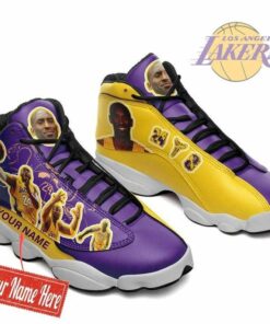 Personalized Kobe Bryant 24 Los Angeles Lakers Nba Team Air Jd13 Sneaker Shoes VJD389