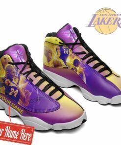 Personalized Kobe Bryant 24 Los Angeles Lakers Nba Team Air Jd13 Sneaker Shoes VJD654