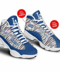 Personalized Los Angeles Dodgers Football Mlb Camo Air Jd13 Sneaker Shoes VJD518