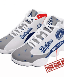 Personalized Los Angeles Dodgers Mlb Team Air Jd13 Sneaker Shoes VJD373