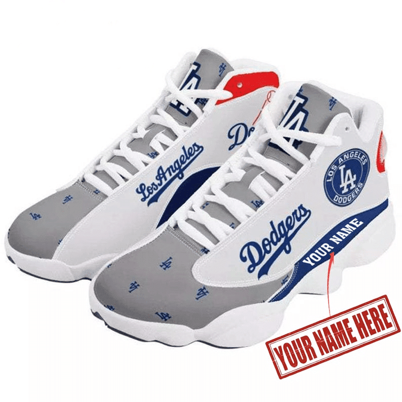 Los Angeles Dodgers Mlb Football Team Air Jd13 Sneaker Shoes VJD372