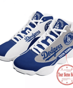 Personalized Los Angeles Dodgers Mlb Team Air Jd13 Sneaker Shoes VJD51