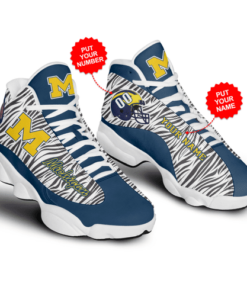 Personalized Michigan Wolverines Football Ncaaf Football Teams Air Jd13 Sneaker Shoes VJD362