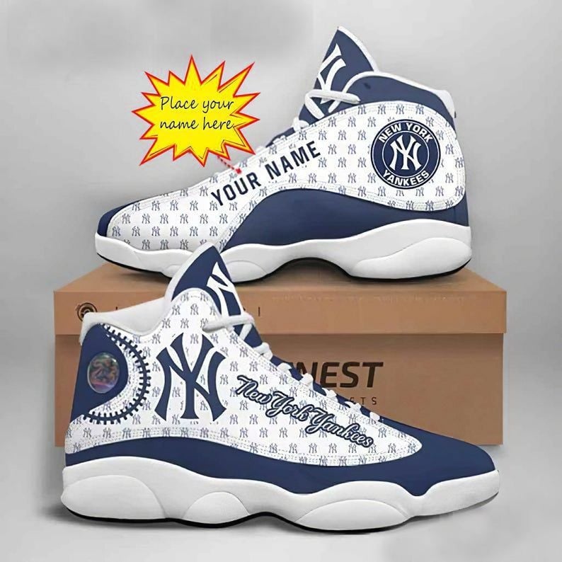 Personalized New York Yankees Mlb Baseball Air Jd13 Sneaker Shoes VJD933