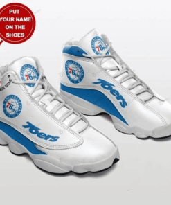 Personalized Philadelphia 76Ers Nba Teams Football Air Jd13 Sneaker Shoes VJD55