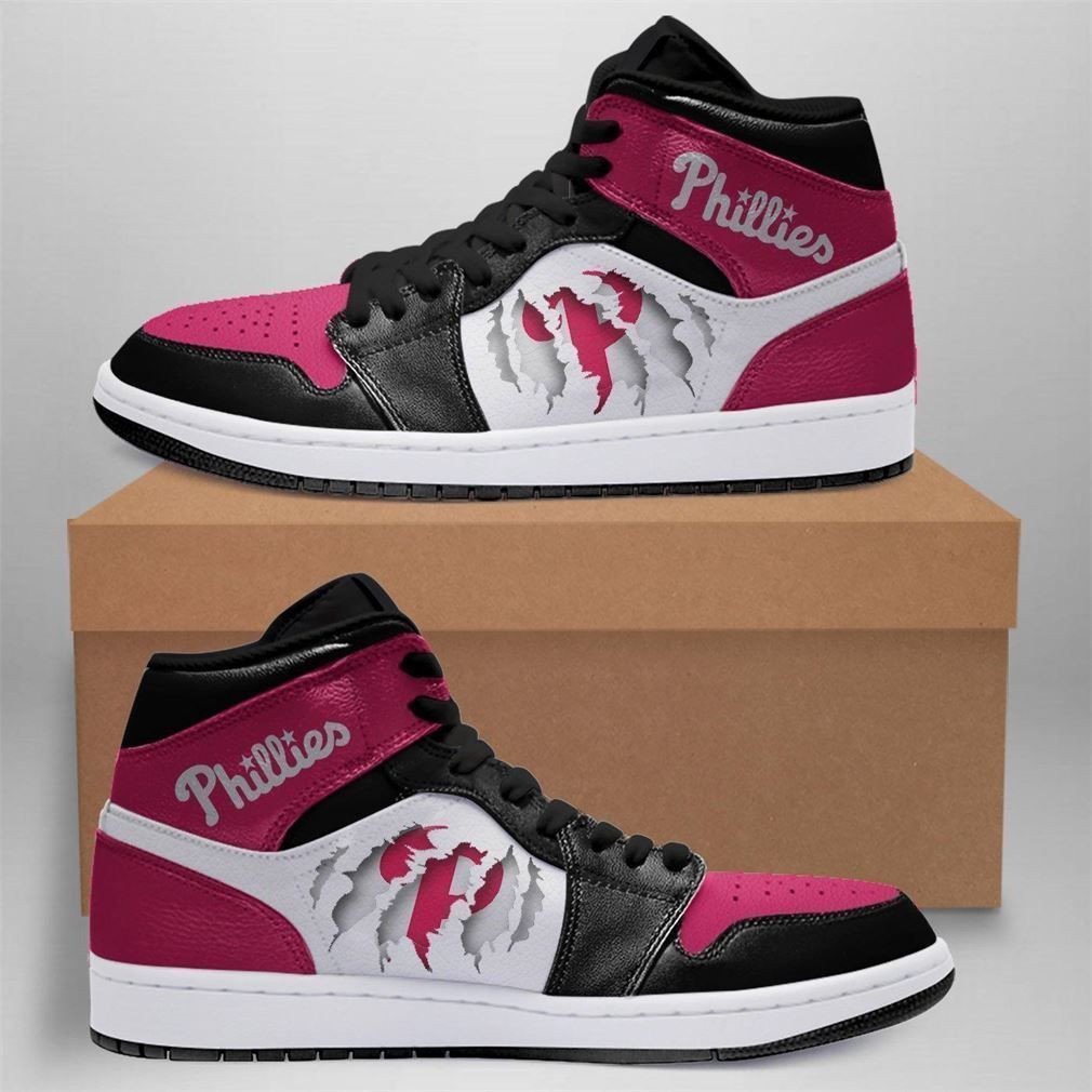 Philadelphia Phillies Mlb Basketball Shoes Air Jd Retro Sneakers V3107