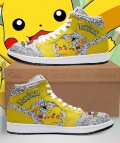 Pikachu 2 Boots J1 Cute Pokemon Anime Custom Shoes Air Jd Retro Sneakers V3133