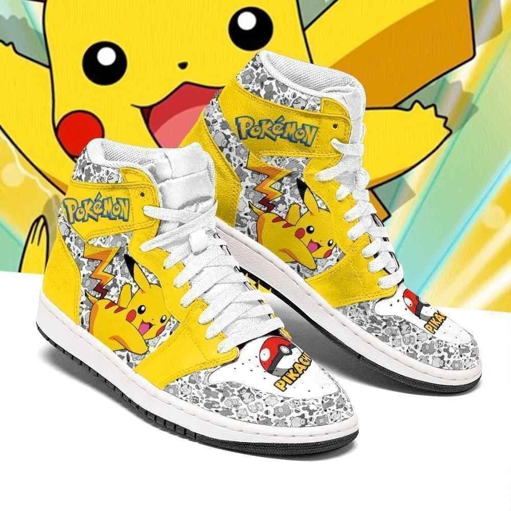 Pikachu 2 Boots J1 Cute Pokemon Anime Custom Shoes Air Jd Retro Sneakers V3134