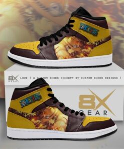 Portgas D Ace High One Piece Anime Shoes Air Jd Retro Sneakers V3173