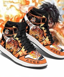 Portgas D Ace One Piece Anime Shoes Air Jd Retro Sneakers V3177