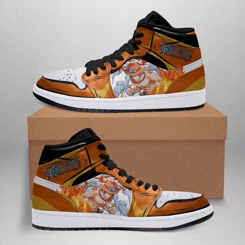 Portgas D Ace One Piece Sneakers Anime Shoes Sport V3180