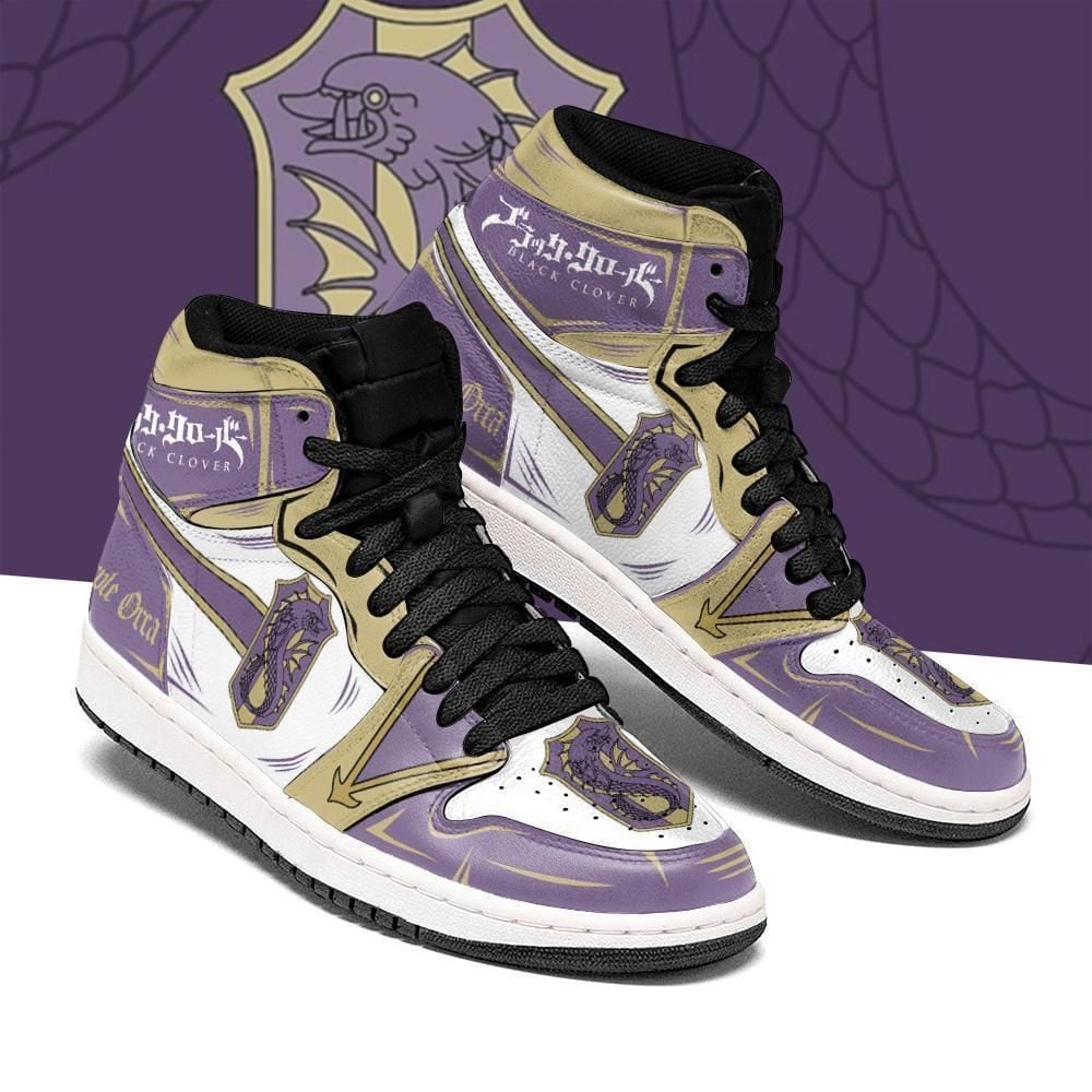 Purple Orca Magic Knight Black Clover Anime Shoes Air Jd Retro Sneakers V3207