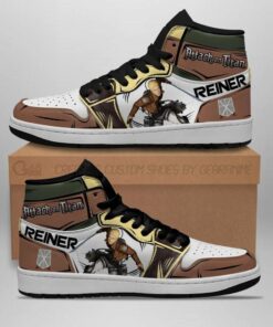 Reiner Braun Attack On Titan Anime Shoes Air Jd Retro Sneakers V3238