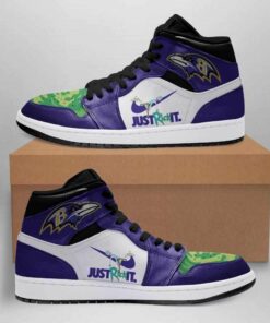 Rick And Morty Baltimore Ravens Shoes Air Jd Retro Sneakers V3314