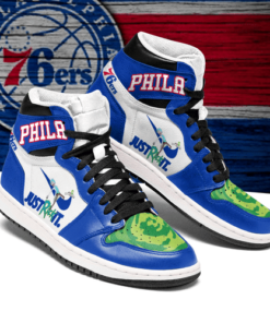 Rick And Morty Philadelphia 76Ers Shoes Air Jd Retro Sneakers V3397