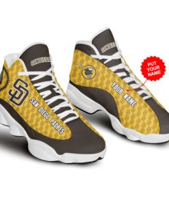 San Diego Padres Mlb Baseball Air Jd13 Sneaker Shoes VJD790