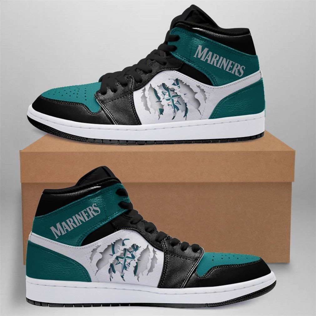 Seattle Mariners Mlb Outdoor Shoes Air Jd Retro Sneakers V3545