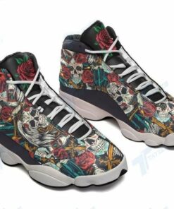 Skull Rose Sneaker Air Jd13 Sneaker Shoes VJD57